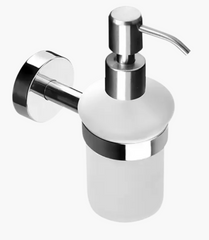 Дозатор мыла SANELA подвесной с держателем для ванной комнаты, нержавеющая сталь с глянцевым покрытием