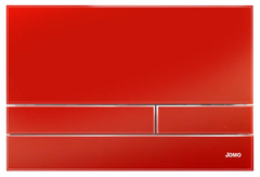 Клавіша змиву серії Exclusive для інсталяцій Werit, червона глянцева скляна