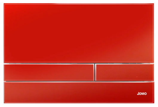 Клавіша змиву серії Exclusive для інсталяцій Werit, червона глянцева скляна