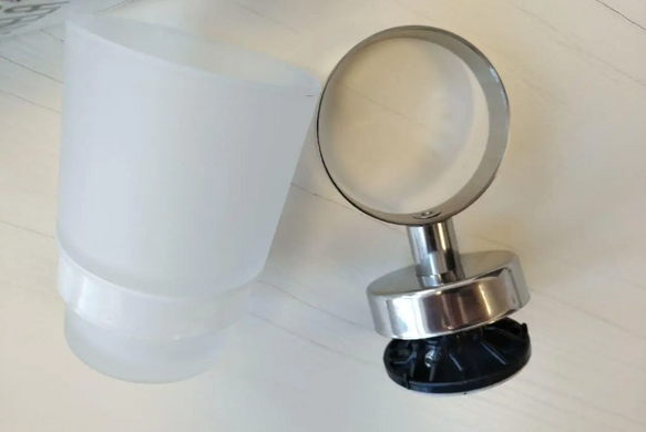 Стакан подвесной SANELA с держателем для ванной комнаты, полированная нержавеющая сталь