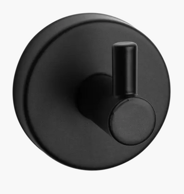 Крючок одинарный SANELA для ванной комнаты, нержавеющая сталь с черным покрытием