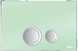 Клавіша змиву серії AVANGARDE до інсталяцій WERIT, зелена м'ята глянцеве скло з латунними Клавішами