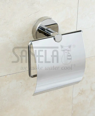 Держатель туалетной бумаги SANELА с крышкой, полированная нержавеющая сталь