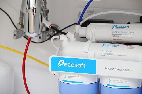 Фильтр обратного осмоса Ecosoft Absolute с помпой на станине