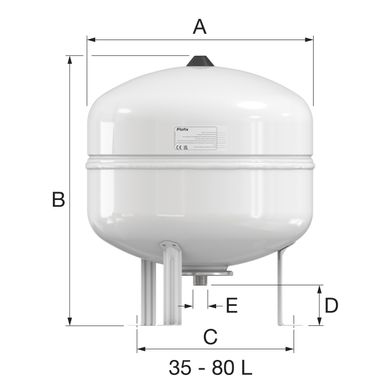 Расширительный бак для систем водоснабжения Flofix, 35 л (Flamco)
