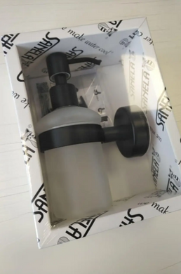 Дозатор мыла SANELA подвесной с держателем для ванной комнаты, нержавеющая сталь с черным покрытием